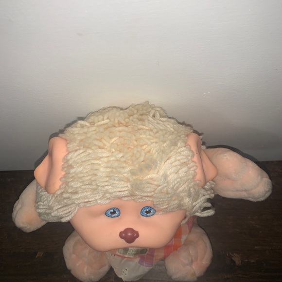 VINTAGE 1983 CABBAGE PATCH KIDS KOOSAS DOG STUFFED ANIMAL PLUSH TOY PLAID DRESS - Picture 4 of 5